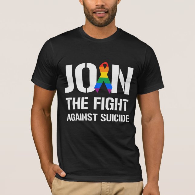 Camiseta Únete a la lucha contra el suicidio LGBT (Anverso)