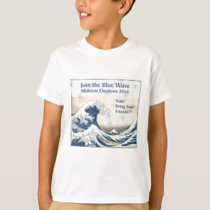Camiseta Únete a la ola azul 2018