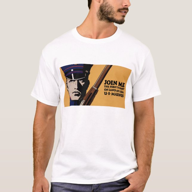 Camiseta Únete a mí ~ Marines estadounidenses (Anverso)