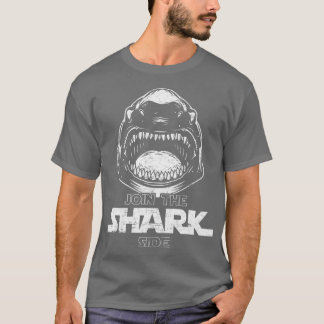 Camiseta Únete al amante del tiburón gracioso del lado del 