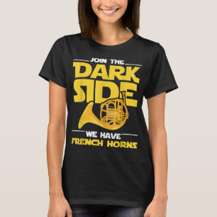 Camiseta Únete al lado oscuro tenemos cuernos franceses - f