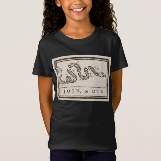 Camiseta Únete o Muere Serpiente de Cascabel: Caricatura Be