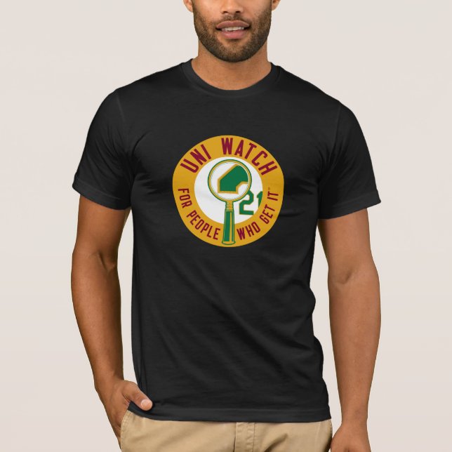 Camiseta Uni reloj: Lupa del oro (Anverso)