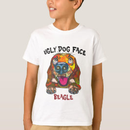 Camiseta Única cara de perro feo Beagle T-Shirt