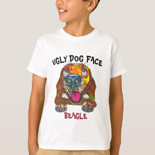 Camiseta Única cara de perro feo Beagle T-Shirt