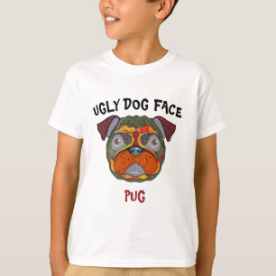 Camiseta Única cara de perro feo Pug T-Shirt