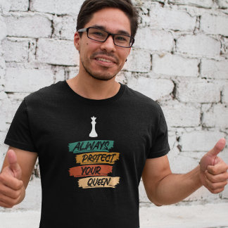 Camiseta Única cita divertida de la reina de ajedrez de vin