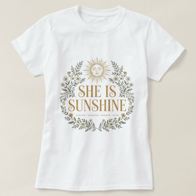 Camiseta única con diseño de sol (Diseño del anverso)