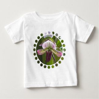Camiseta única del bebé de la orquídea