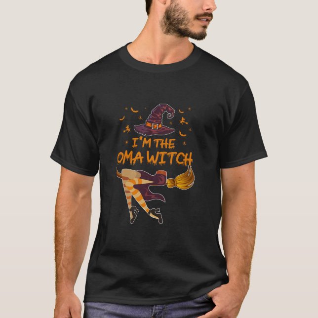Camiseta Única Novedad fría de Halloween Im The Oma Witch L (Anverso)