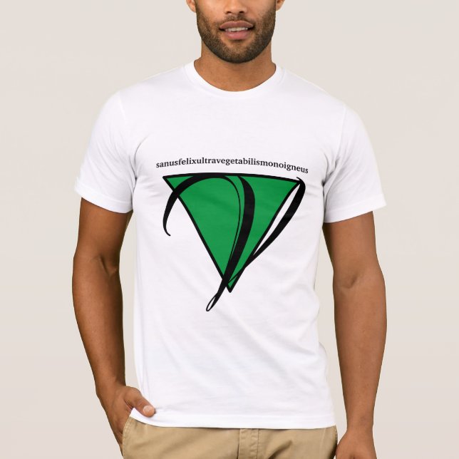 Camiseta única para hombres veganos (Anverso)