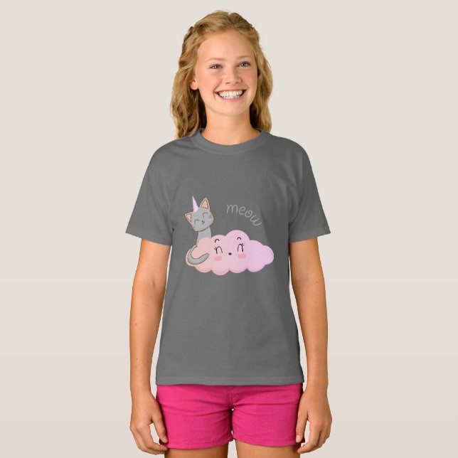 Camiseta unicat cloud meow (Anverso completo)
