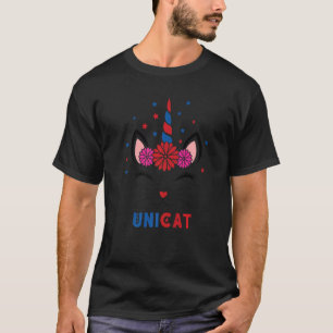 Camiseta Unicat  Unicornio Y Gato  Para Hombres Mujeres Niñ