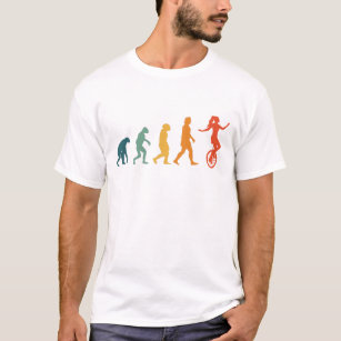 Camiseta Unicíclico retro de evolución de uniciclo