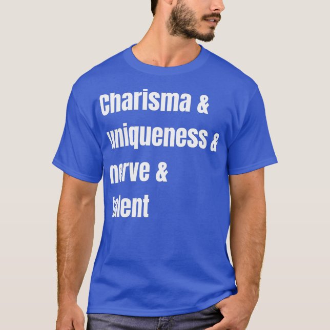 Camiseta Unicidad carismática Nervio y talento (Anverso)
