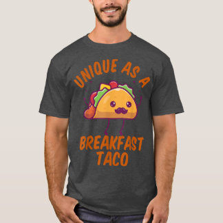Camiseta Único Como Desayuno Taco Feliz Sonriente Kawaii Ta