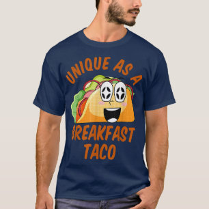 Camiseta Único Como Desayuno Taco Feliz Sonriente Kawaii Ta