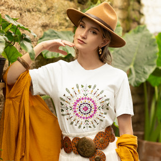 Camiseta Único de Original Prensado Floral por S. Frigui