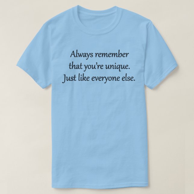 Camiseta ÚNICO - Frase sarcástica Zen (Diseño del anverso)