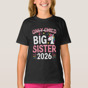 Camiseta Único Hijo Tachado Hermana Mayor 2026 Embarazo 