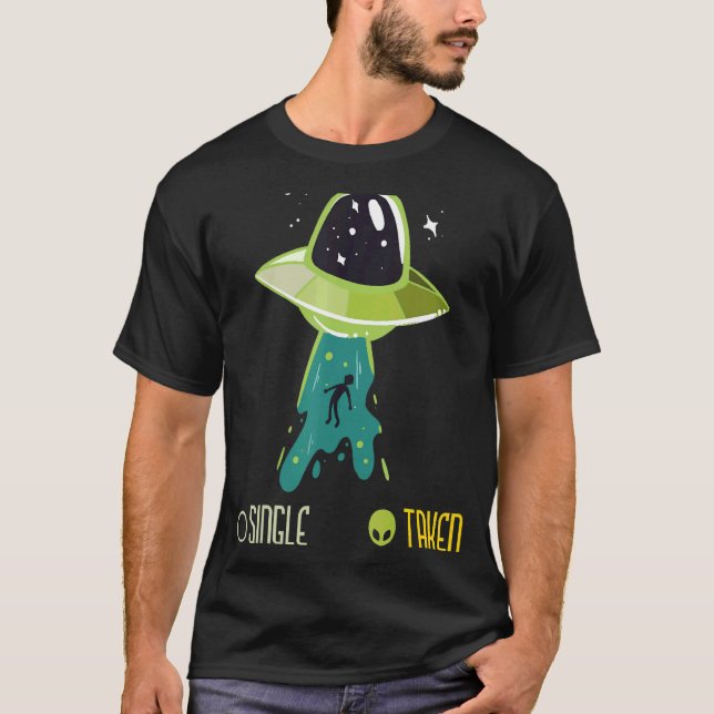 Camiseta Único O Tomado Alien Ufo Ufo Alien Abducción Vin (Anverso)