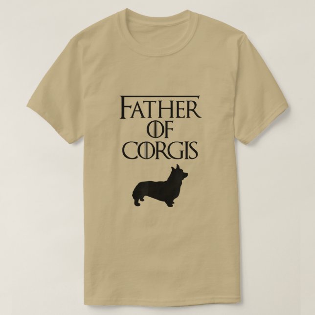 Camiseta Único Padre Negro De Corgis Perro Regalo De Perro  (Diseño del anverso)