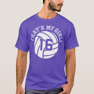 Camiseta Único que es mi Chica #16, jugadora de voleibol, m
