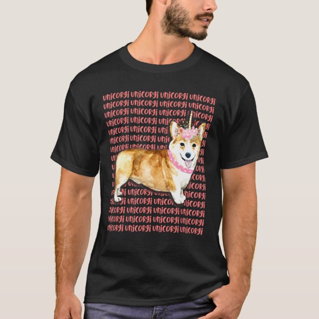 Camiseta Unicorgi Corgicorn Unicocrn Corgi (Anverso)