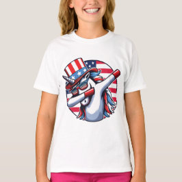 Camiseta Unicorn 4 de julio Cohete Patriótico y Fuegos Arti
