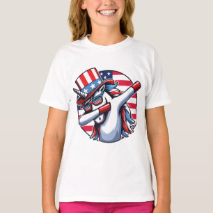 Camiseta Unicorn 4 de julio Cohete Patriótico y Fuegos Arti
