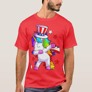 Camiseta Unicorn 4th of July Women Toddler Girls American