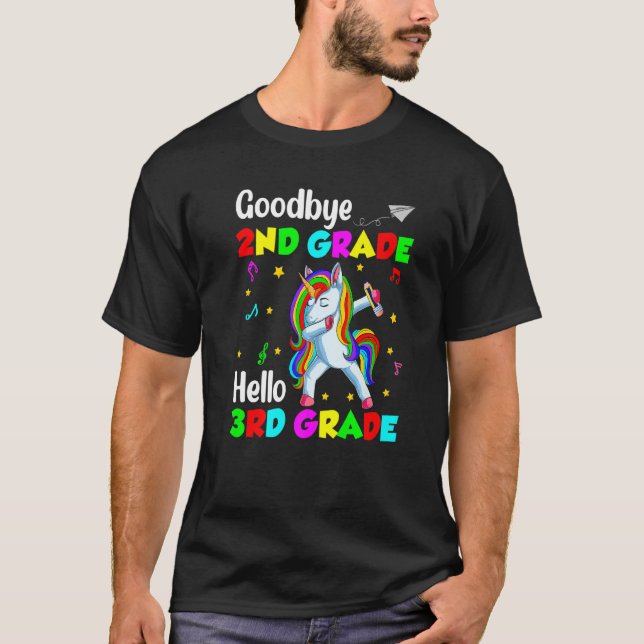 Camiseta Unicorn Back To School Goodbye 2nd Grade Hello Thi (Anverso)