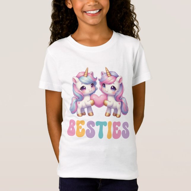 Camiseta Unicorn Besties los mejores amigos para siempre (Anverso)