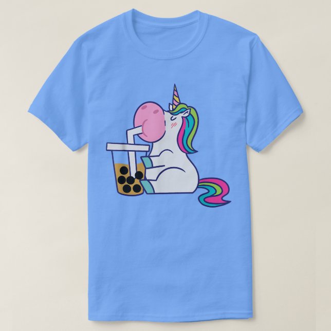 Camiseta Unicorn Bubble Tea Boba (Diseño del anverso)