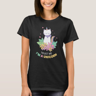 Camiseta Unicorn Caticorn Fun Unicornio Gra de Gato Arcoiri