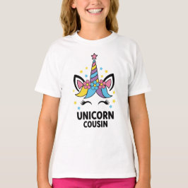 Camiseta Unicorn Cousin Girl Kids Birthday T-Shirt