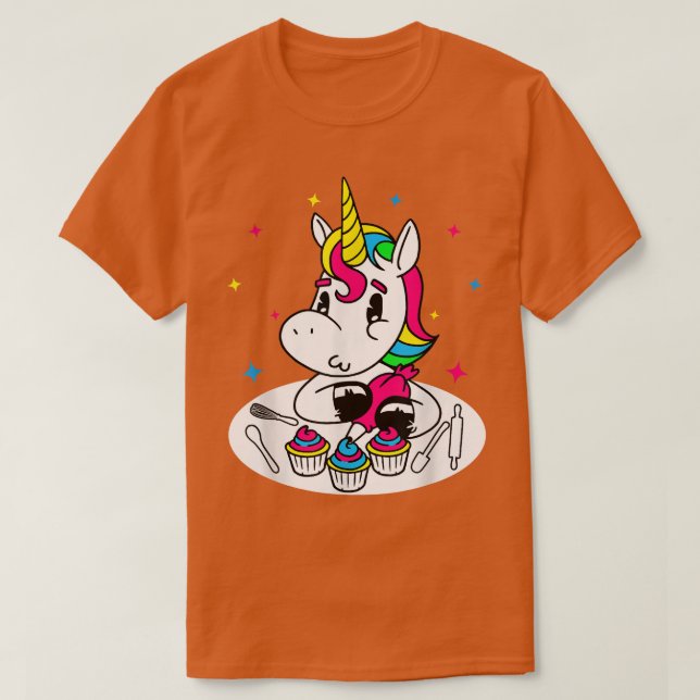Camiseta Unicorn Cupcake Baker I Funny Cake Baking  2746 (Diseño del anverso)