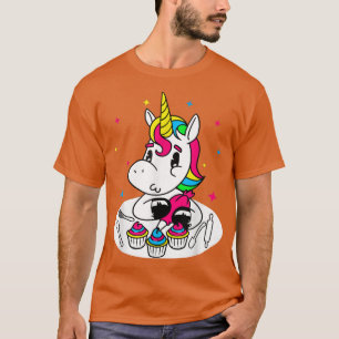 Camiseta Unicorn Cupcake Baker I Funny Cake Baking 2746