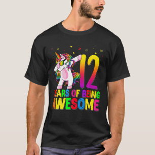 Camiseta Unicorn Dabbing 12º Nacimiento De 12 Años