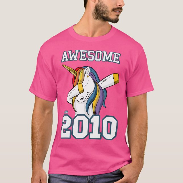Camiseta Unicorn Dabbing asombroso desde el natalicio de 20 (Anverso)