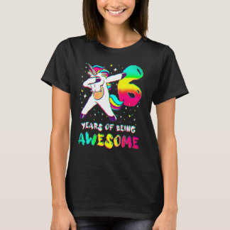 Camiseta Unicorn Dabbing, Chica de 6 años, 6000