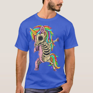 Camiseta Unicorn Dabbing Skeletme Costume divertida Hallowe