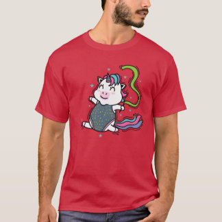 Camiseta Unicorn dancing Mythical Creature Sport family gif