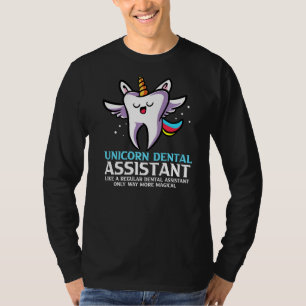 Camiseta Unicorn Dental Assistant Dentieth Teeth Dental Lif