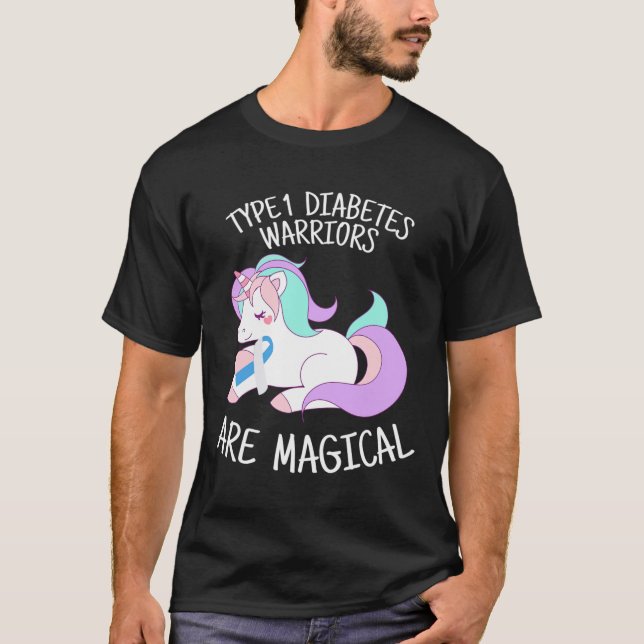 Camiseta Unicorn Diabetes Warrior Gift  (Anverso)