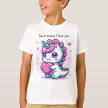 ¡Unicorn Dino SHirt! Rawr significa que te amo