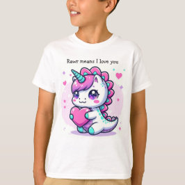 Camiseta ¡Unicorn Dino SHirt! Rawr significa que te amo