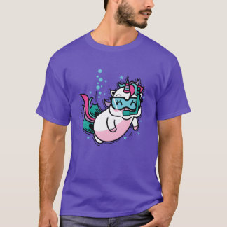 Camiseta Unicorn Diving Mythical Creature Sport girl family