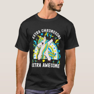 Camiseta Unicorn Down Syndrome Awareness Extra Chromosome A