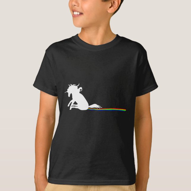 Camiseta Unicorn Dragging Rainbows Funny Adult S  (Anverso)
